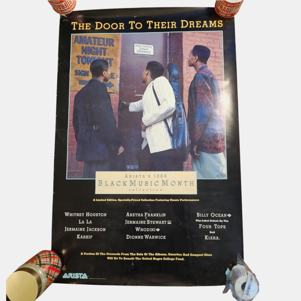 The Door To Their Dreams (Arista Black Music Month) 24x36 VTG‎ 1988 Promo Poster